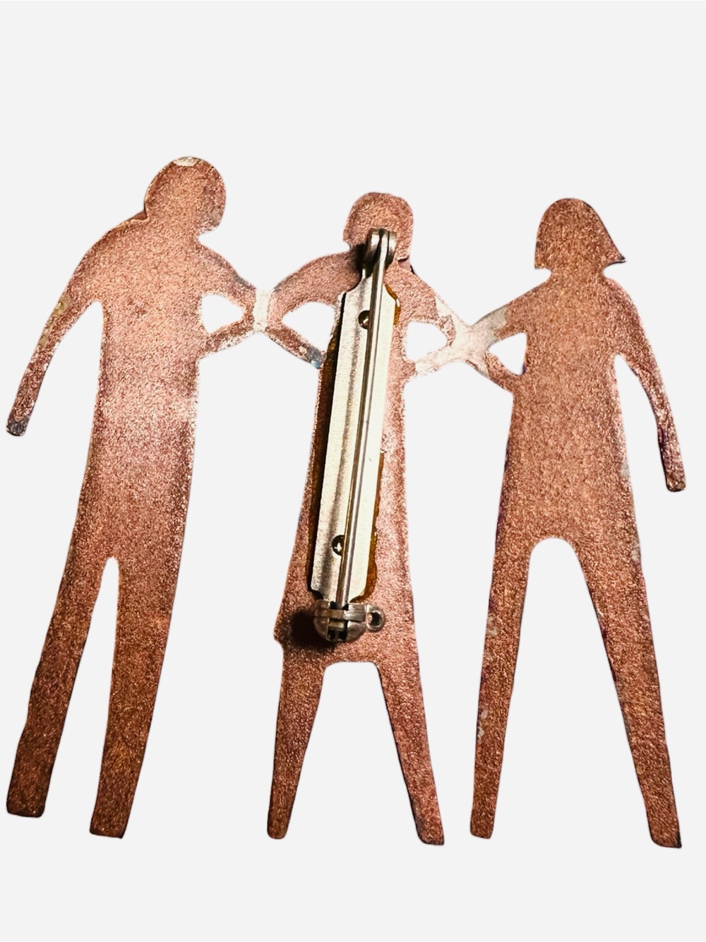 Vintage Gina Designs Of Napa Valley Metal Cut Out Friendship Pin Brooch - Picture 3 of 5